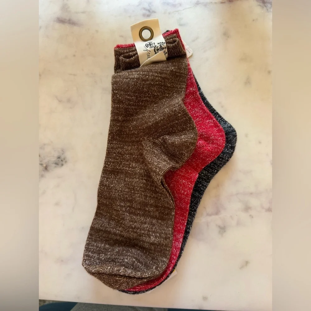 NWT Free People Pack of 3 Desert Disco Socks